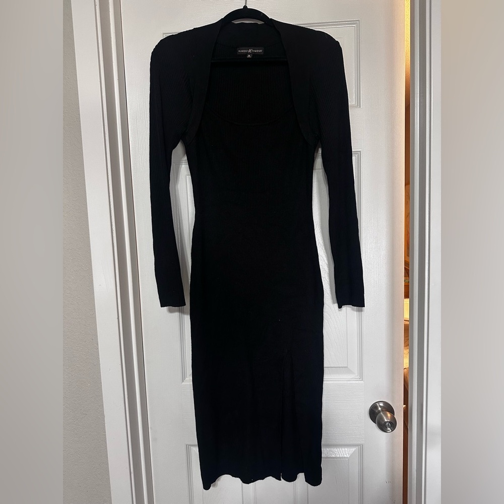 Forever 21 Almost Famous Black Long Sleeve Dress